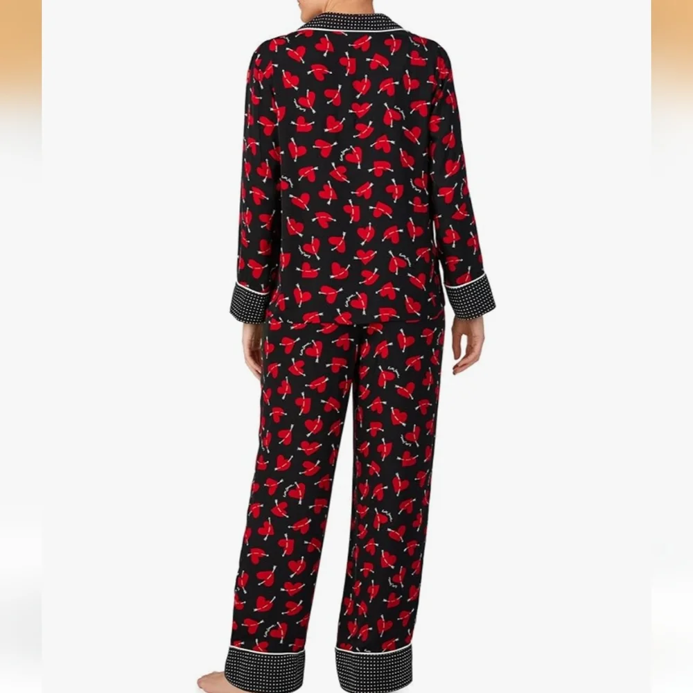 Kate Spade New York Women's Cupid Hearts‎ 2-Piece Pajama Set Size Small